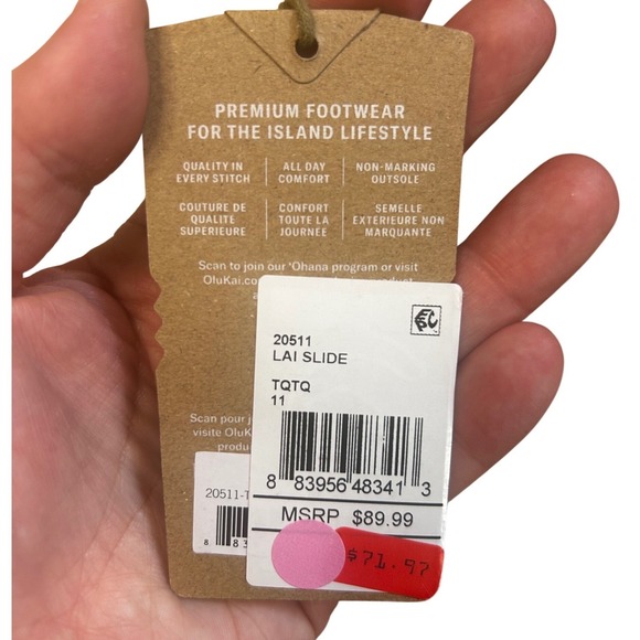 Olukai La'i Slide Womens 11 Taupe Water Resistant Slip On Comfort Sandals New - Picture 4 of 4